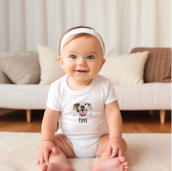 Custom Embroidered Baby & Dog Onesie®
