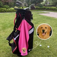 Load image into Gallery viewer, Custom Embroidered Pet Portrait Golf Towel
