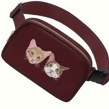 Load image into Gallery viewer, Custom Embroidered Pet Portrait Belt Bag
