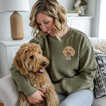 Load image into Gallery viewer, Custom Embroidered Pet Portrait Sweatshirt

