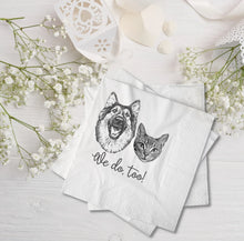Load image into Gallery viewer, Personalized Pet Wedding Cocktail Napkins
