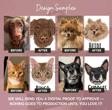 Load image into Gallery viewer, Custom Embroidered Pet Portrait Corduroy Bag
