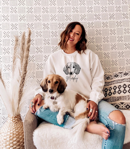 Personalized Pet Sweatshirt, UNISEX, B&W