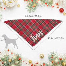 Load image into Gallery viewer, Custom Embroidered Pet Christmas Bandana
