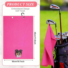 Load image into Gallery viewer, Custom Embroidered Pet Portrait Golf Towel
