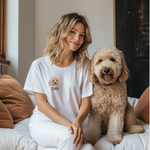 Load image into Gallery viewer, Embroidered Custom Pet T-shirt, UNISEX, COLOR
