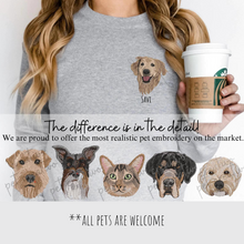 Load image into Gallery viewer, Embroidered Custom Pet T-shirt, UNISEX, COLOR
