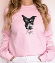 Load image into Gallery viewer, Personalized Pet Sweatshirt, UNISEX, B&amp;W
