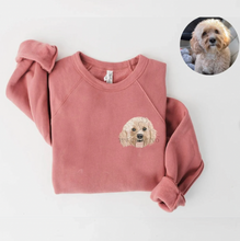 Load image into Gallery viewer, Custom Embroidered Pet Portrait Sweatshirt (Bella Canvas)
