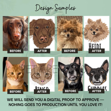 Load image into Gallery viewer, Custom Embroidered Pet Portrait Sweatshirt with Santa Hat for Christmas, Unisex
