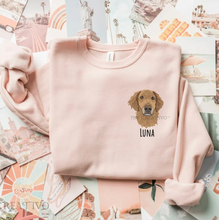 Load image into Gallery viewer, Custom Embroidered Pet Portrait Sweatshirt (Bella Canvas)
