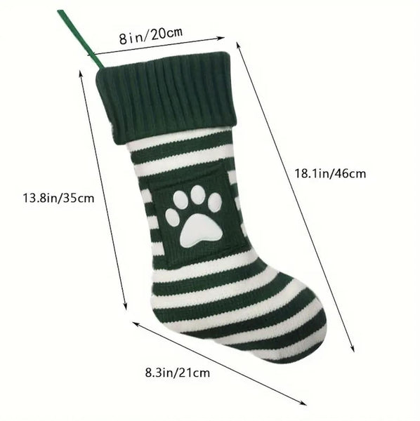 Custom EMBROIDERED Christmas Stockings, Custom Stocking for Dog, Personalized Dog Christmas Paw Stocking with Name, Dog Mom Christmas Gift