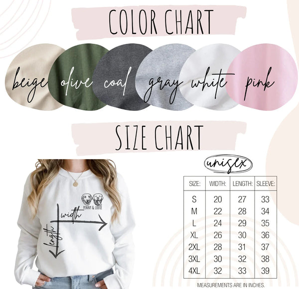 Personalized Pet Sweatshirt- UNISEX, COLOR (Printed)