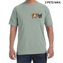 Load image into Gallery viewer, Custom Embroidered Pet Portrait T-shirt (Comfort Colors)
