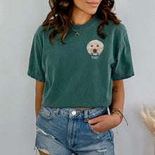Load image into Gallery viewer, Embroidered Premium Pet T-shirt, Comfort Colors
