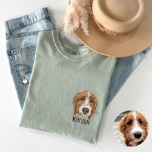 Load image into Gallery viewer, Embroidered Premium Pet T-shirt, Comfort Colors
