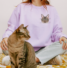 Load image into Gallery viewer, Custom Embroidered Pet Portrait Sweatshirt (Comfort Colors)
