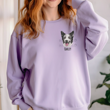 Load image into Gallery viewer, Custom Embroidered Pet Portrait Sweatshirt (Comfort Colors)
