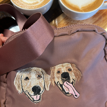 Load image into Gallery viewer, Custom Embroidered Pet Portrait Belt Bag
