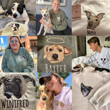 Load image into Gallery viewer, Custom Embroidered Pet Portrait T-shirt
