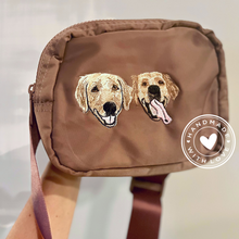 Load image into Gallery viewer, Custom Embroidered Pet Portrait Belt Bag
