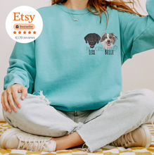 Load image into Gallery viewer, Custom Embroidered Pet Portrait Sweatshirt (Comfort Colors)
