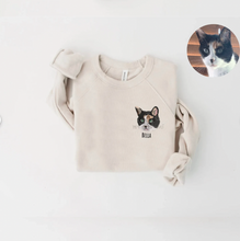 Load image into Gallery viewer, Custom Embroidered Pet Portrait Sweatshirt (Bella Canvas)

