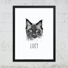 Load image into Gallery viewer, Custom Pet Portrait, Framed OR Digital Download
