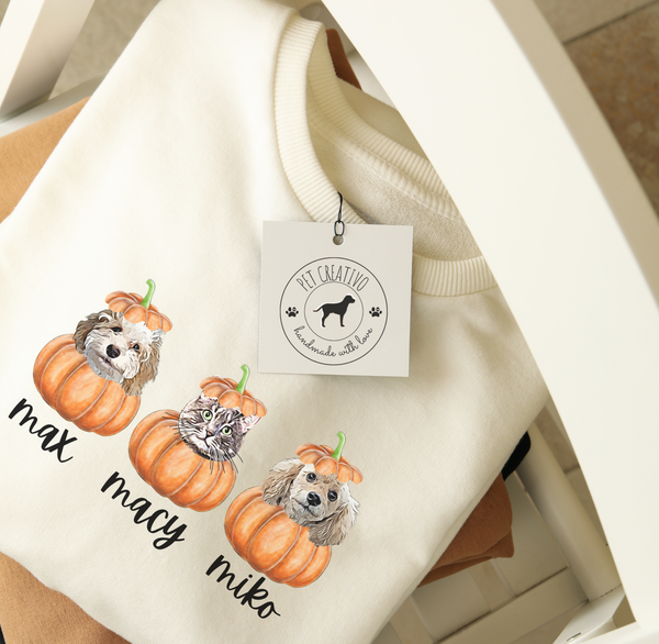 Custom Pet PUMPKIN Sweatshirt, Unisex