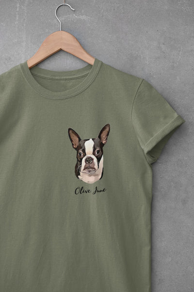 Custom Pet Portrait T-shirt for Men