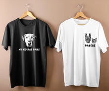 Load image into Gallery viewer, Custom Pet T-shirt for Men- B&amp;W, Father&#39;s Day Gift
