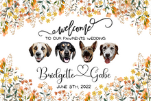 Load image into Gallery viewer, Custom Pet Wedding Welcome Sign- Digital Download
