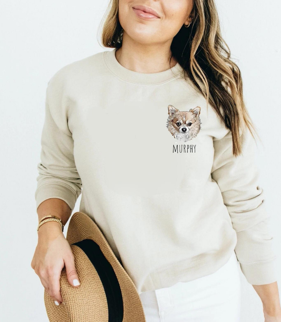 Personalized Pet Sweatshirt- UNISEX, COLOR (Printed)