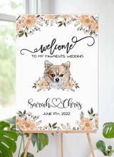 Load image into Gallery viewer, Custom Pet Wedding Welcome Sign- Digital Download
