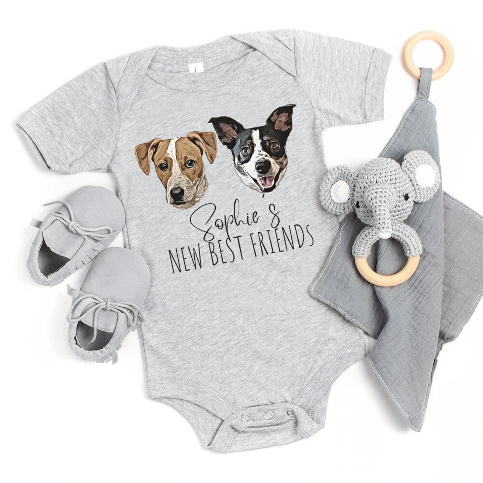 Custom Baby Dog Onesie Pet Creativo