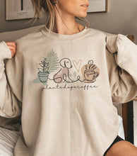 Load image into Gallery viewer, Plants Dogs Coffee Sweatshirt
