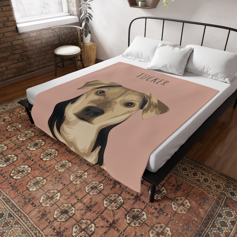 Personalized Dog Face Blanket