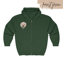 Load image into Gallery viewer, Custom Embroidered Pet Portrait Zip-Up
