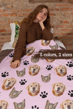 Load image into Gallery viewer, Personalized Pet Face Blanket
