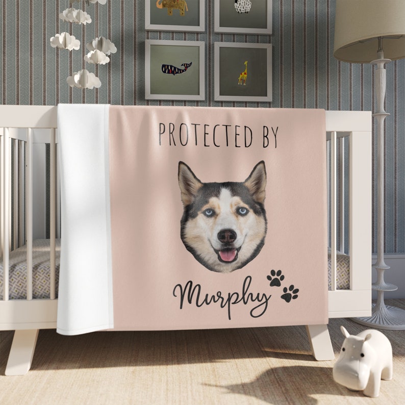 Personalized Baby Blanket with Dog Face