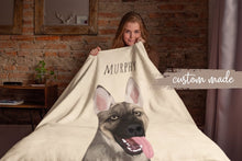 Load image into Gallery viewer, Personalized Dog Face Blanket
