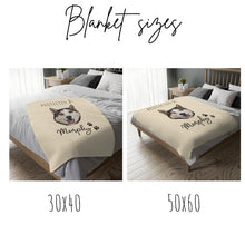 Load image into Gallery viewer, Personalized Baby Blanket with Dog Face

