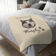 Load image into Gallery viewer, Personalized Baby Blanket with Dog Face
