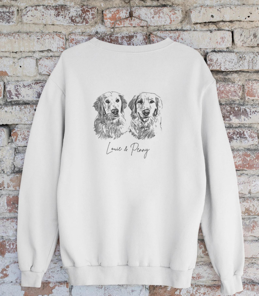 Personalized Pet Sweatshirt, UNISEX, B&W