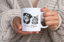 Load image into Gallery viewer, Custom Pet Mug, Black &amp; White
