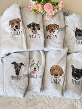 Load image into Gallery viewer, Custom Embroidered Pet Portrait Zip-Up
