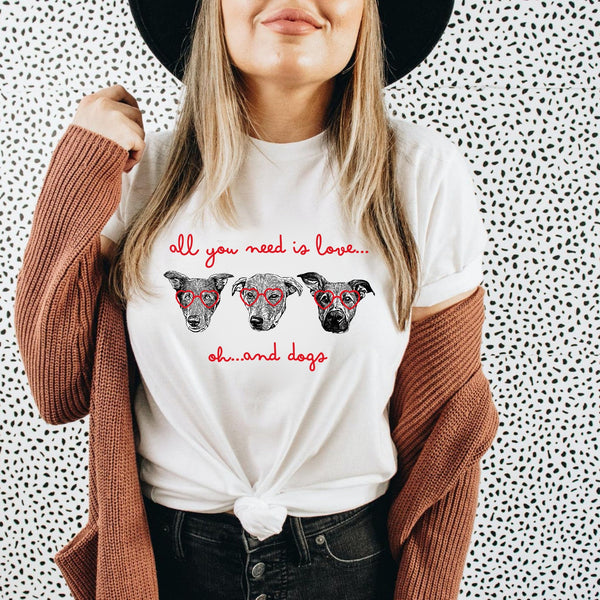 Custom Pet T-shirt with Heart Glasses