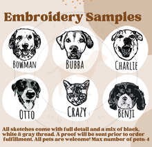 Load image into Gallery viewer, Embroidered Custom Pet Sweatshirt, UNISEX, B&amp;W

